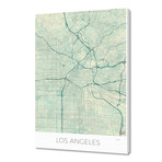 Los Angeles Map Blue (16"W x 24"H x 1.5"D)