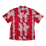 Vintage Plumeria Shirt // Red (Small)