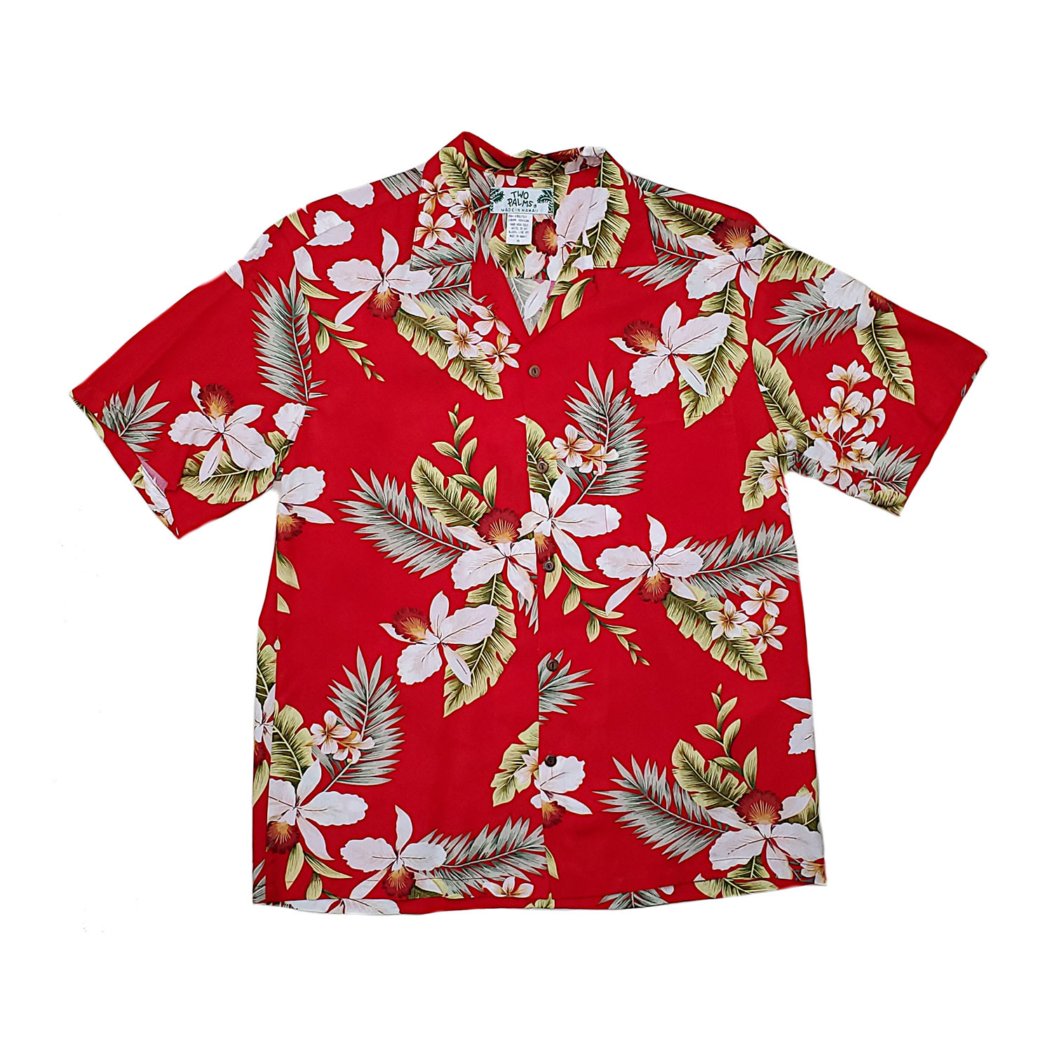 Hawaiian Orchid Shirt // Red (2X-Large) - Two Palms Hawaii PERMANENT ...