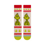 Grinch Sweater Socks // White (M)