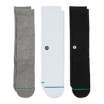 Icon Socks // Gray + White + Black // Pack of 3 (L)