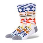 Warrior Print Socks // White (L)