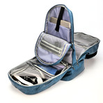 Luxury Travel Bag // Tumbled Leather // Blue