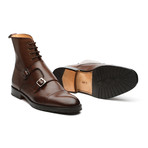 Monkstrap Leather Boots // Dark Brown (US: 7)