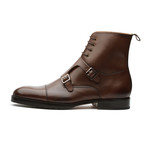 Monkstrap Leather Boots // Dark Brown (US: 11)