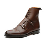 Monkstrap Leather Boots // Dark Brown (US: 7)