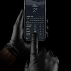Leather Touchscreen Gloves // Black (Small)