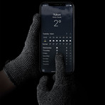 Double Layered Touchscreen Gloves // Black (Large)