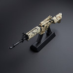 AR15 1:3 Scale Diecast Metal Model Gun + Display Stand // ACU