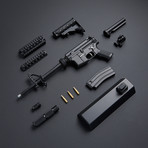 AR15 1:3 Scale Diecast Metal Model Gun + Display Stand // Black