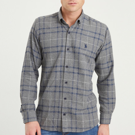 Lysander Flannel Shirt // Anthracite (Small)