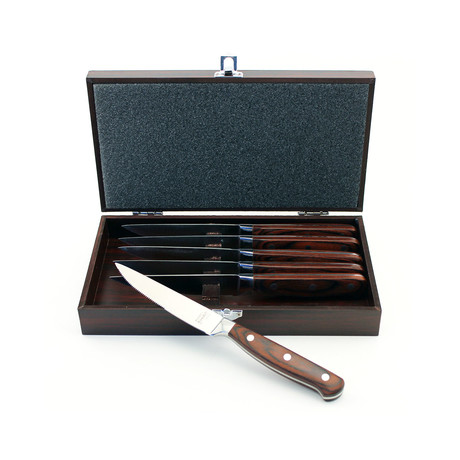 Pakka Steak Knife Set // 6-Piece Set + Wooden Gift Case