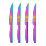 4 Piece Steak Knife Set (Rainbow)