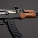 Classic AK47 1:3 Scale DieCast Metal Model Gun + Display Stand // Black + Brown