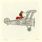 Snoopy // Red Baron // Hand Painted Sowa & Reiser Etching (Unframed)