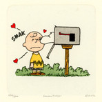 Charlie Brown + Snoopy Hand Painted Sowa & Reiser Etching (Unframed)