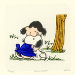 Lucy + Snoopy Hand Painted Sowa & Reiser Etching (Unframed)