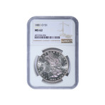 U.S. Morgan Silver Dollar (1878-1904) // NGC Certified Mint State Condition // Wood Presentation Box