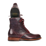 Leather Boots // Bordeaux + Navy (Euro: 46)