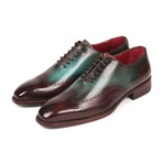 Goodyear Welted Wingtip Oxfords // Brown + Turquoise (Euro: 43)