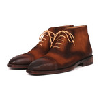 Antique Suede Cap Toe Ankle Boots // Brown (Euro: 38)