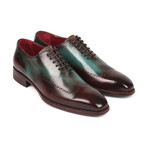 Goodyear Welted Wingtip Oxfords // Brown + Turquoise (Euro: 43)