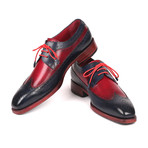 Goodyear Welted Wingtip Derby Shoes // Navy + Bordeaux (Euro: 43)