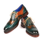 Wingtip Goodyear Welted Oxfords // Green + Tobacco (Euro: 43)