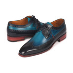 Dual Tone Wingtip Derby Shoes // Blue (Euro: 39)