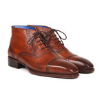 Antique Leather Cap Toe Ankle Boots // Brown (Euro: 45)