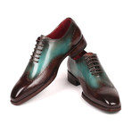 Goodyear Welted Wingtip Oxfords // Brown + Turquoise (Euro: 44)