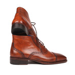 Antique Leather Cap Toe Ankle Boots // Brown (Euro: 39)