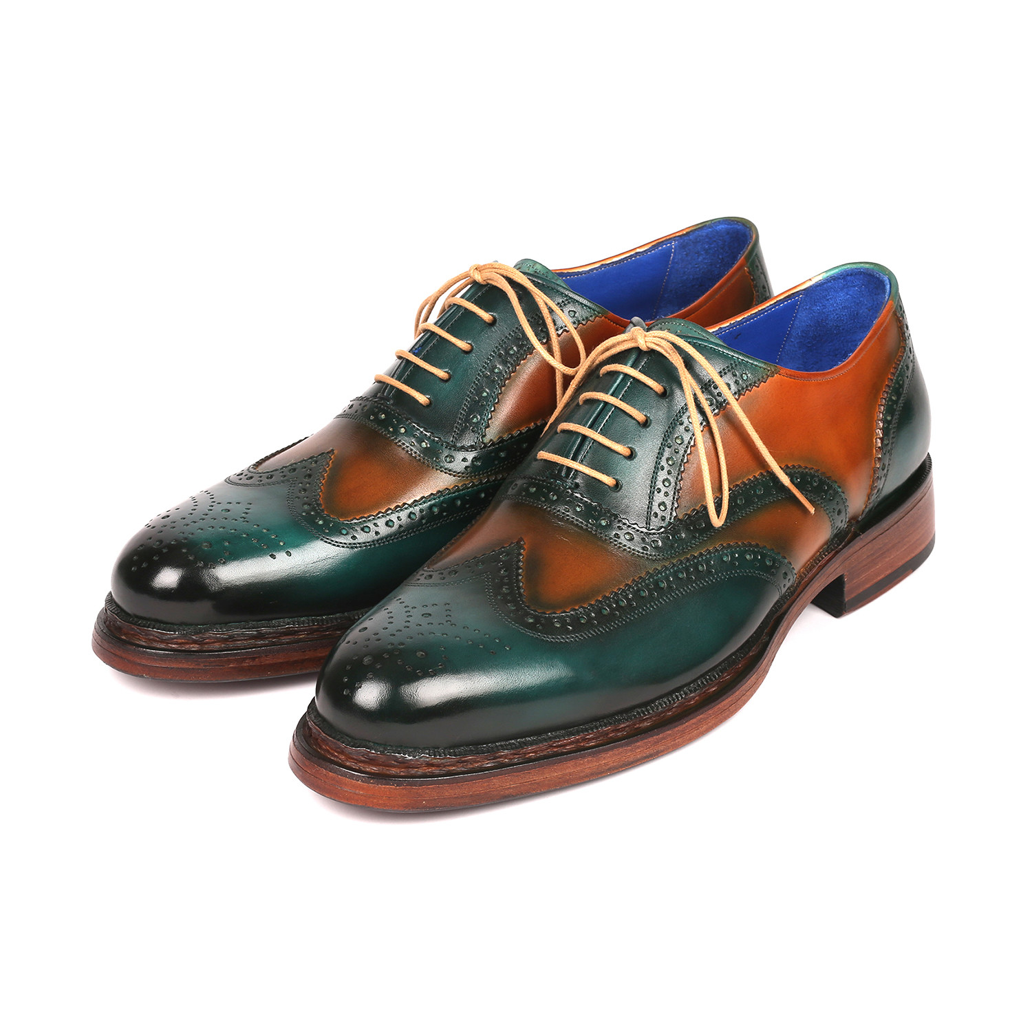 Wingtip Goodyear Welted Oxfords // Green + Tobacco (Euro: 38) - Paul ...