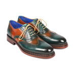 Wingtip Goodyear Welted Oxfords // Green + Tobacco (Euro: 40)