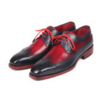 Goodyear Welted Wingtip Derby Shoes // Navy + Bordeaux (Euro: 45)