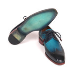 Dual Tone Wingtip Derby Shoes // Blue (Euro: 40)