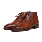 Antique Leather Cap Toe Ankle Boots // Brown (Euro: 38)