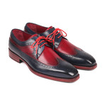 Goodyear Welted Wingtip Derby Shoes // Navy + Bordeaux (Euro: 38)