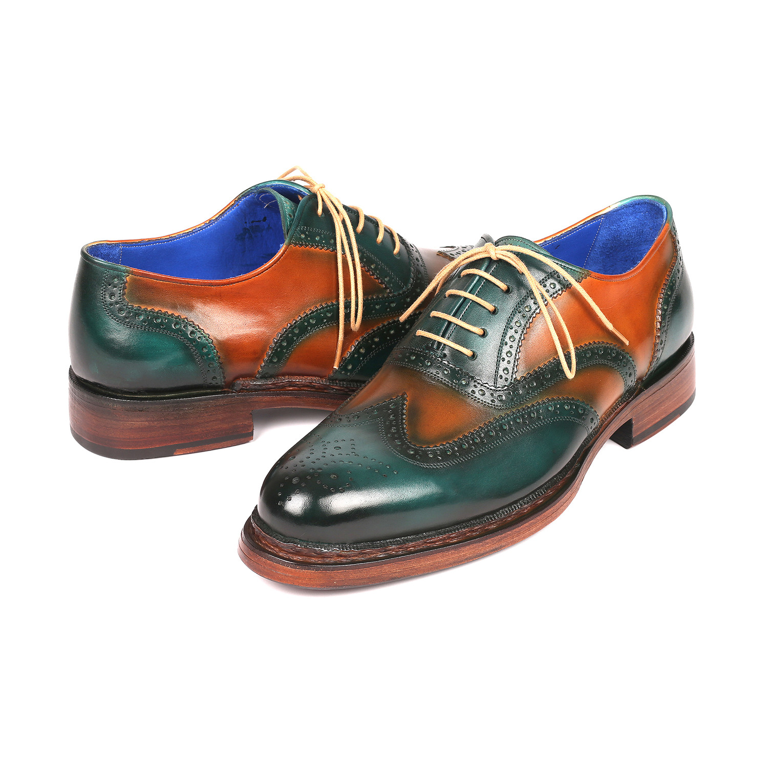 Wingtip Goodyear Welted Oxfords // Green + Tobacco (Euro: 38) - Paul ...