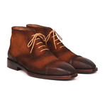 Antique Suede Cap Toe Ankle Boots // Brown (Euro: 38)