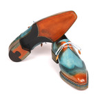 Norwegian Welted Wingtip Derby Shoes // Turquoise + Tobacco (Euro: 41)