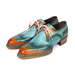 Norwegian Welted Wingtip Derby Shoes // Turquoise + Tobacco (Euro: 44)
