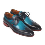 Dual Tone Wingtip Derby Shoes // Blue (Euro: 39)
