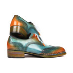 Norwegian Welted Wingtip Derby Shoes // Turquoise + Tobacco (Euro: 38)
