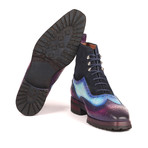 Three Tone Wingtip Boots + Rubber Sole I // Multicolor (Euro: 44)
