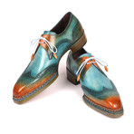 Norwegian Welted Wingtip Derby Shoes // Turquoise + Tobacco (Euro: 44)