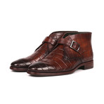 Single Monk Strap Ankle Boots // Brown (Euro: 39)