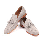 Tassel Suede Loafers // Gray (Euro: 46)