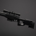 L96 Sniper Rifle 1:3 Scale Diecast Metal Model Gun + Scope + Bipod // Black