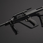 Bullpup Civilian 1:3 Scale Diecast Metal Model Gun+ Display Stand // Black